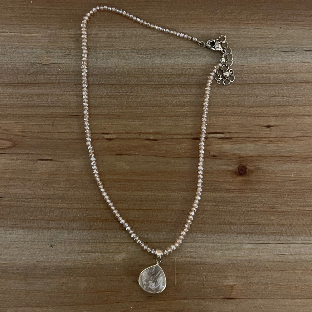 Light Pink Beaded Necklace